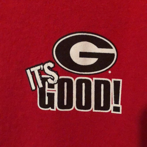 Georgia Bulldogs Logo Good Bad & Ugly Red T-Shirt Boys Large L - Picture 4 of 12